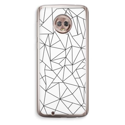 Geometrische lijnen zwart: Motorola Moto G6 Transparant Hoesje