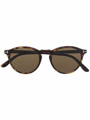 TOM FORD Eyewear lunettes de soleil Aurele à monture ronde - Marron
