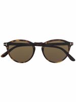 TOM FORD Eyewear lunettes de soleil Aurele à monture ronde - Marron