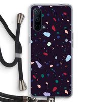 Dark Rounded Terrazzo: OnePlus Nord CE 5G Transparant Hoesje met koord Dark Rounded Terrazzo: OnePlus Nord CE 5G Transparant Hoesje met koord