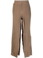 Vivienne Westwood pantalon évasé à détail rayé - Marron