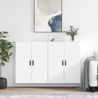 Hangkasten 2 st 69,5x34x90 cm wit