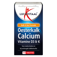 Lucovitaal Voedingssupplementen Oesterkalk Calcium Vitamine D3 & K Tabletten Kalk & Bot Formule 100Tabletten