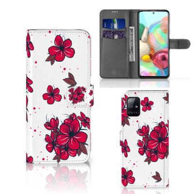 Samsung Galaxy A71 Hoesje Blossom Red | Portemonnee hoesje