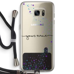 Sterren: Samsung Galaxy S7 Edge Transparant Hoesje met koord