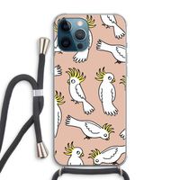 Papegaai: iPhone 12 Pro Max Transparant Hoesje met koord