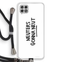 Neuters: Samsung Galaxy A22 4G Transparant Hoesje met koord
