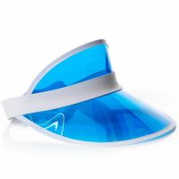 Jaren 80 transparante zonneklep - blauw - Verkleedhoofddeksels - thumbnail