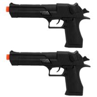 2x stuks verkleed speelgoed Politie accessoires/wapen pistool 21 cm - thumbnail