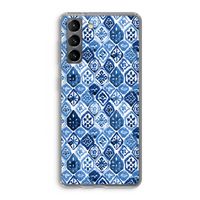 Blauw motief: Samsung Galaxy S21 Transparant Hoesje