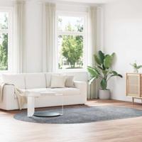 Hoogpolig vloerkleed NAVARRA 300x200 cm polyester zilvergrijs