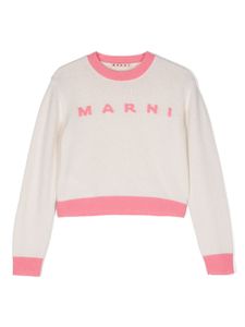 Marni Kids sweat à design colour block - Blanc