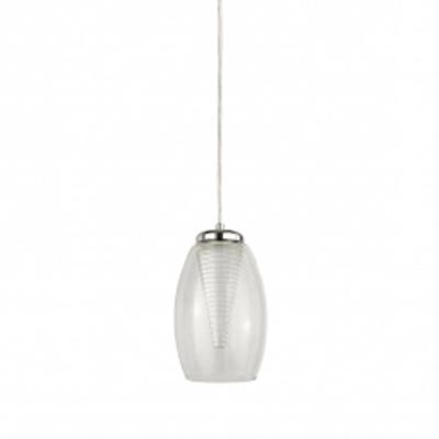 Searchlight Moderne hanglampCyclone chroom met helder glas - 97291-1CL