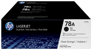 HP toner 78A, 2 100 pagina's, OEM CE278AD, zwart, duopack