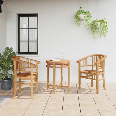 Tuinstoelen 2 pcs Bruin 63 x 58 x 89 cm Massief teakhout