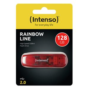 Intenso Rainbow Line USB flash drive 128 GB USB Type-A 2.0 Rood, Transparant