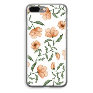 Peachy flowers: iPhone 8 Plus Transparant Hoesje