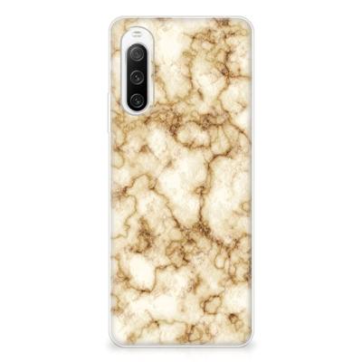 Sony Xperia 10 IV | TPU | Siliconen hoesje | Marmer Goud