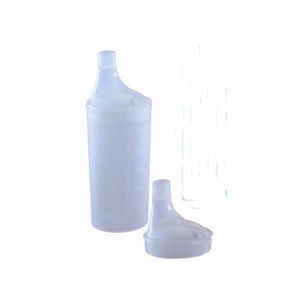 Able2 Drinkbekerset met lange tuitdeksels transparant