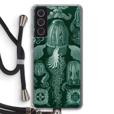 Haeckel Cubomedusae: Samsung Galaxy S21 FE Transparant Hoesje met koord