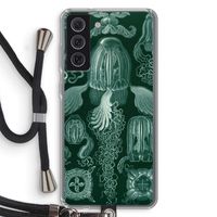 Haeckel Cubomedusae: Samsung Galaxy S21 FE Transparant Hoesje met koord