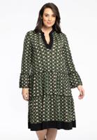 Yoek Jurk GEOMETRIC | Groen | Maat 54/56