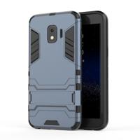 Schokbestendige PC + TPU Case voor Galaxy j2 core met houder (marineblauw)
