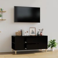 Tv-meubel 102x44,5x50 cm bewerkt hout zwart