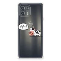 Motorola Edge 20 Lite Telefoonhoesje met Naam Cow - thumbnail