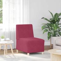 Fauteuil 55 cm fluweel wijnrood