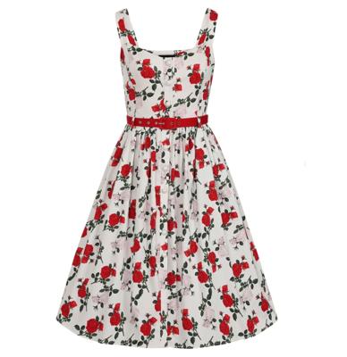 Collectif Jemina Rose Dance Swing Dress-XXL