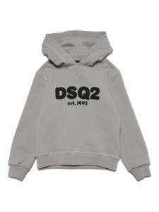 DSQUARED2 KIDS hoodie en coton à logo imprimé - Gris