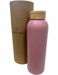 Waterdrop Stalen Thermodrinkfles Pastelroze Mat 600 ml