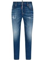 DSQUARED2 jean skinny à effet usé - Bleu