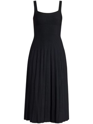 STAUD robe mi-longue Ellison en maille - Noir