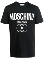 Moschino t-shirt en coton biologique à logo imprimé - Noir