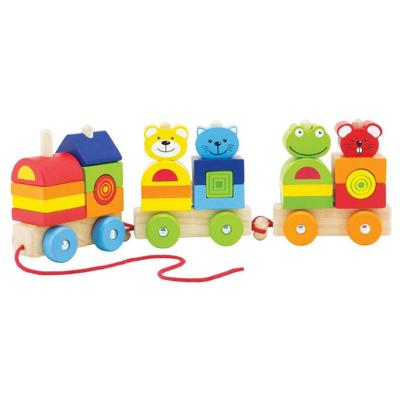 Pintoy 4 friends houten blokken trein