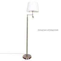 Staande lamp &apos;Orlando&apos; By Rydens antiek messing vloerlamp e27 fitting 157cm
