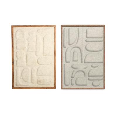 Schilderij Home ESPRIT Beige Modern Stads 75 x 3 x 105 cm (2 Stuks)