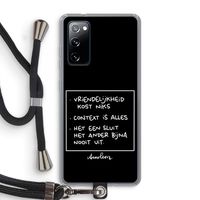 Mijn Motto's: Samsung Galaxy S20 FE / S20 FE 5G Transparant Hoesje met koord