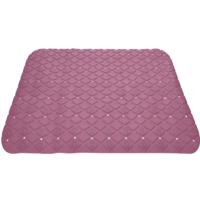 Excellent Houseware Badmat - antislip - oud roze - 55 cm - vierkant - thumbnail