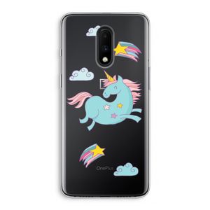 Vliegende eenhoorn: OnePlus 7 Transparant Hoesje