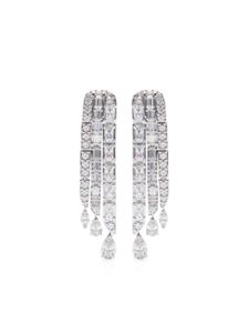 Swarovski boucles d'oreilles pendantes Hyperbola - Argent