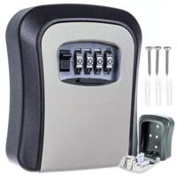 Malatec Sleutelkluis met cijferslot - staal - 11 x 9 x 4 cm - inbraakbeveiliging - veilige sleutelop