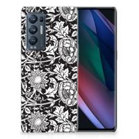 OPPO Find X3 Neo | TPU Case | Black Flowers