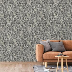 DUTCH WALLCOVERINGS DUTCH WALLCOVERINGS Behang Mae zwart en beige