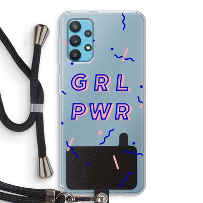 GRL PWR: Samsung Galaxy A32 4G Transparant Hoesje met koord