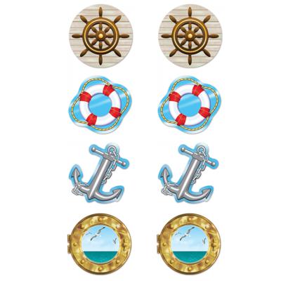 Maritiem thema wanddecoratie - 8x stuks - 33 cm - Boten/scheepvaart versiering