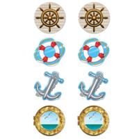 Maritiem thema wanddecoratie - 8x stuks - 33 cm - Boten/scheepvaart versiering