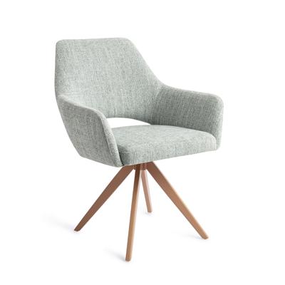 Jesper Home Draaibare Eetkamerstoel 'Yanai' Turn Peach, kleur Soft Sage
